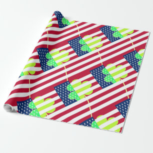Irish American Flag Kleeblatt Clover St. Patrick Geschenkpapier