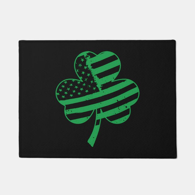 Irish American Flag Kleeblatt for Fußmatte (Vorderseite)