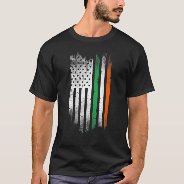 Irish American flag Patrick's day cool Ireland fla T-Shirt (Vorderseite)