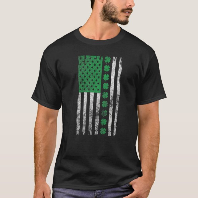 Irish American flag Shamrock Stripes Cool Ireland  T-Shirt (Vorderseite)