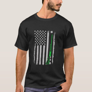 Irish American Flag St Patrick's Day Jagd Pa T-Shirt