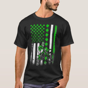 Irish American Flag St Patricks Day Shirt für Moto