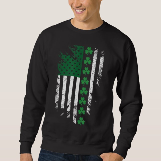 Irish American Flag St. Patrick's Day Sweatshirt (Vorderseite)