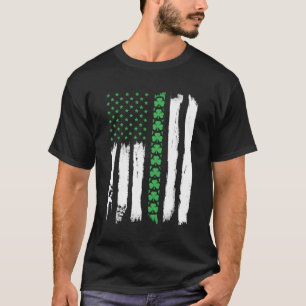 Irish American Flag St Patrick's Day T-Shirt