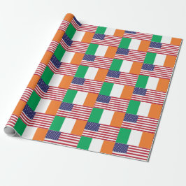 IRISH AMERICAN FLAGS GESCHENKPAPIER