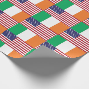 IRISH AMERICAN FLAGS GESCHENKPAPIER