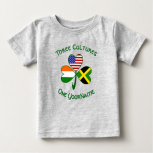 Irish American Flags Kleeblatt Ihr Name Baby T-shirt