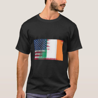 Irish American Half Ireland Halbamerikanischer Fla T-Shirt