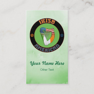 Irish American Harp Custom Business Cards Visitenkarte