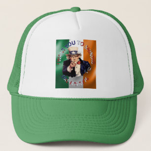 Irish American Onkel Sam Feier Shindig Truckerkappe