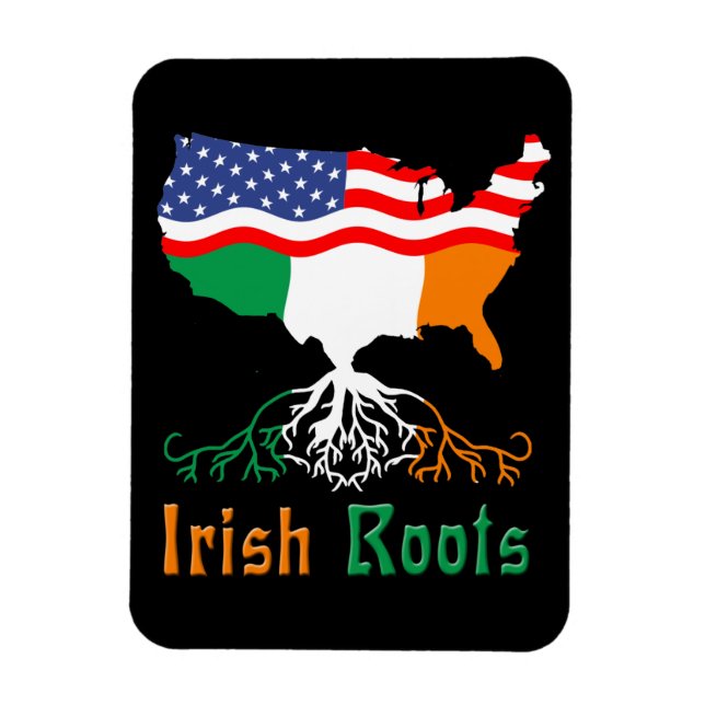 Irish American Roots Magnet (Vertikal)