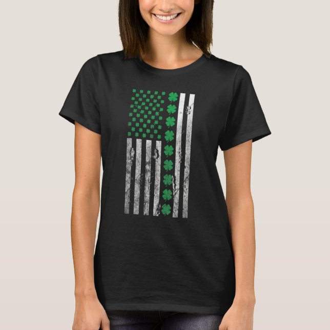 Irish American Shamrock flag saint Paddys patty Ir T-Shirt (Vorderseite)
