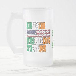 Irish American St Patricks Day Mattglas Bierglas