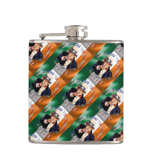 Irish American Uncle Sam Celebration Shindig Flachmann