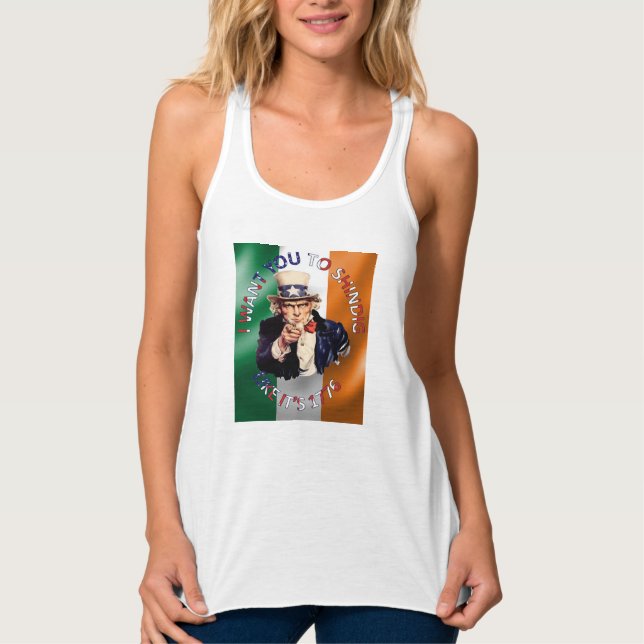 Irish American Uncle Sam Celebration Shindig Tank Top (Vorderseite)