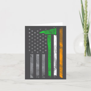 Irish American Us Flag Feuerwehrmann Axt Feuer St Karte