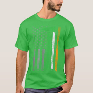Irish American US Flag Firefighter Ae Fire St Patr T-Shirt