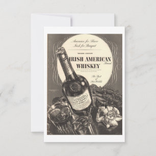 Irish American Whiskey Vintag Card Dankeskarte