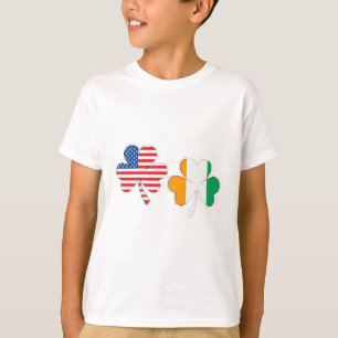 Irish-amerikanische Flagge Shamrock USA Irland St. T-Shirt
