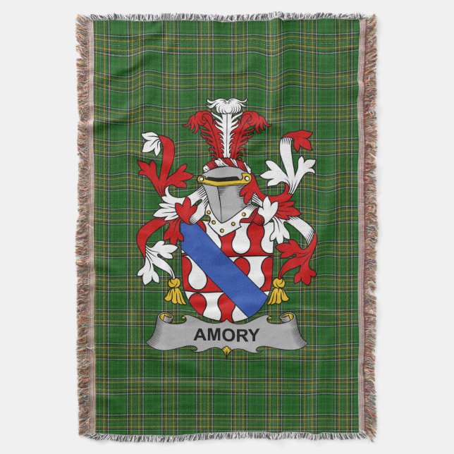 Irish Amory Coat of Arms Familienwappen Irland Decke (Vorderseite Vertikal)