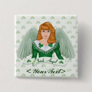 Irish Angel und Banner Button