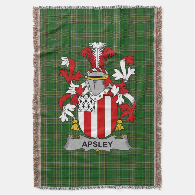 Irish Apsley Coat of Arms Familienwappen Irland Decke (Vorderseite Vertikal)