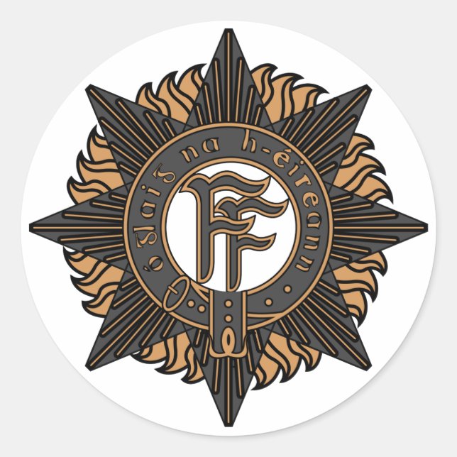 Irish Army Runder Aufkleber (Vorderseite)
