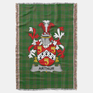 Irish Arthur Coat of Arms Familienwappen Irland Decke