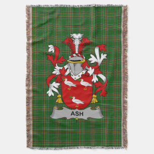 Irish Ash Coat of Arms Familienwappen Irland Decke