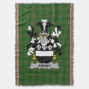 Irish Ashby Coat of Arms Familienwappen Irland Decke