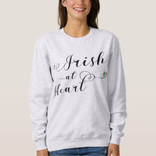 Irish At Heart Sweatshirt, Irland Sweatshirt