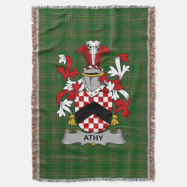 Irish Athy Coat of Arms Familienwappen Irland Decke (Vorderseite Vertikal)