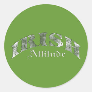 Irish Attitude Distance Runder Aufkleber