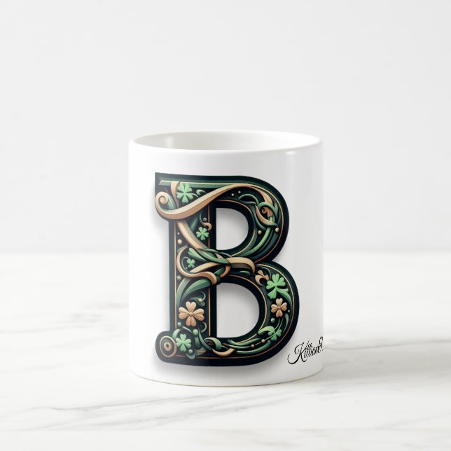 Irish B Monogram Mug Kaffeetasse (Mittel)