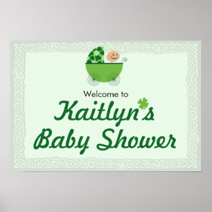 Irish Baby Buggy Duschzeichen Poster