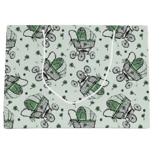 Irish Baby Carriage St Patrick's Day Baby Shower Große Geschenktüte