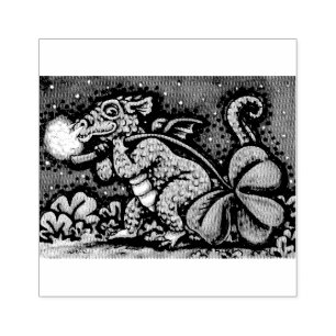 IRISH BABY DRAGON, ST. PATRICK'S DARUBBER-BRIEFMAR GUMMISTEMPEL
