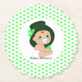Irish Baby Leprechaun Lucky Kleeblatt Babydusche Untersetzer