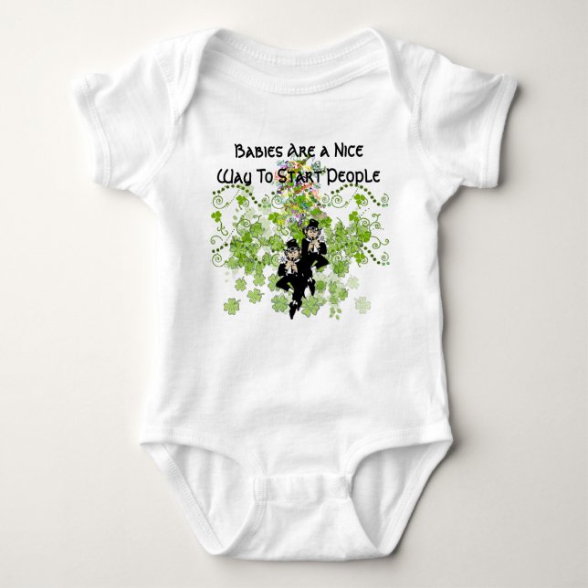 Irish Baby Leprechaun Sessing Baby Strampler (Vorderseite)