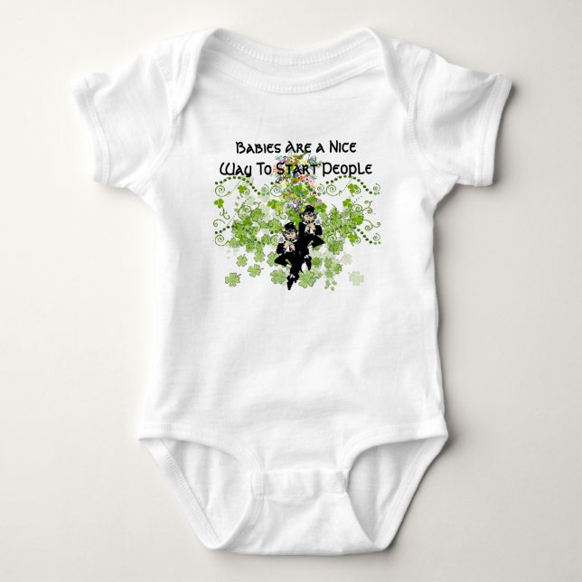 Irish Baby Leprechaun Sessing Strampler (Vorderseite)