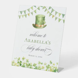 Irish Baby Shower Welcome Sign Lucky Shamrock Sockelschild