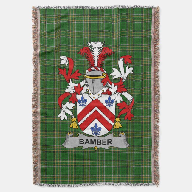 Irish Bamber Coat of Arms Familienwappen Irland Decke (Vorderseite Vertikal)