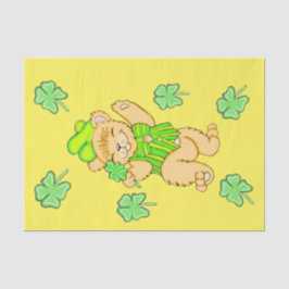 Irish Bär mit Kleeblatt Tissue Paper Seidenpapier