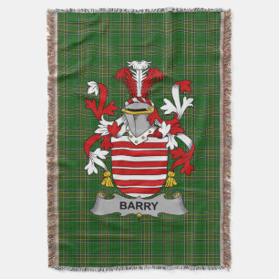 Irish Barry Coat of Arms Familienwappen Irland Decke