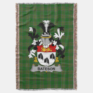Irish Bateson Coat of Arms Familienwappen Irland Decke