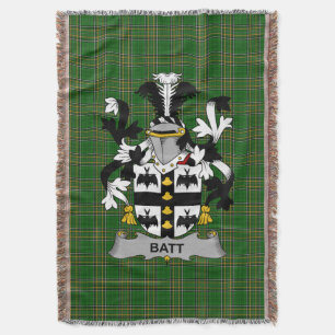 Irish Batt Coat of Arms Familienwappen Irland Decke