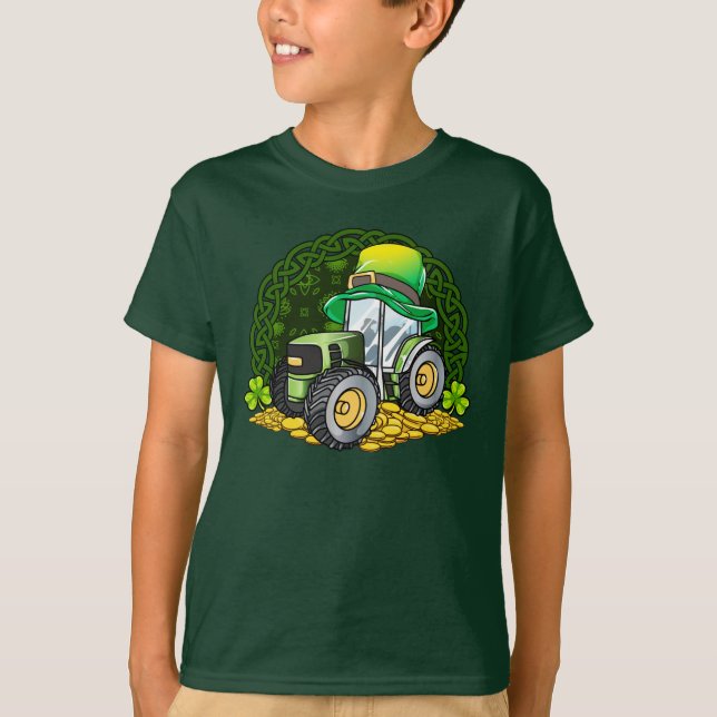 Irish Bauer Tractor St Patricks Day Ireland Farm T-Shirt (Vorderseite)