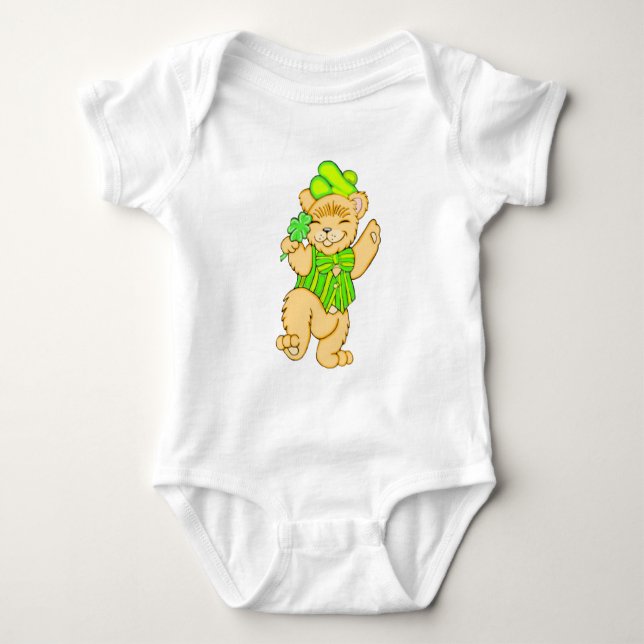 Irish Bear Baby Strampler (Vorderseite)