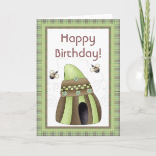 Irish Beehive Happy März Birthday Card Karte