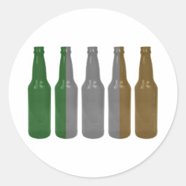 Irish Beer Bottles Runder Aufkleber